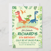 Dinosaur Invitation Anniversaire T REX Carte Anniv (Devant)