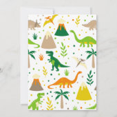 Dinosaur Invitation anniversaire T REX Party (Dos)