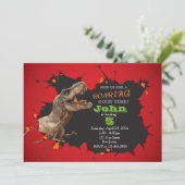 Dinosaur invitation d'anniversaire (Debout devant)