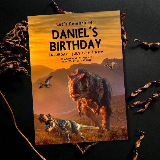 Dinosaur invitation d'anniversaire, Anniversaire d