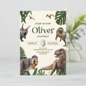 Dinosaur Invitation d'anniversaire, Fête des Dinos (Debout devant)