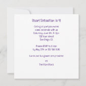 Dinosaur invitation d'anniversaire, pour les paris (Dos)