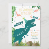 Dinosaur Invitation d'anniversaire Trois Rex Invit (Devant)