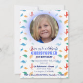 Dinosaur invitation d'anniversaire Whimsical (Devant)