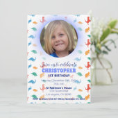 Dinosaur invitation d'anniversaire Whimsical (Debout devant)