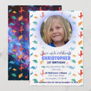 Dinosaur invitation d'anniversaire Whimsical