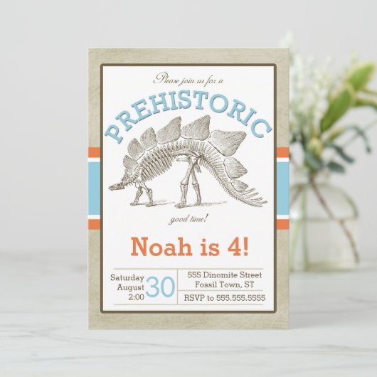 Dinosaur Invitation Dino Invitation (Debout devant)