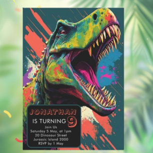 Dinosaur Invitation, Dinosaur Birthday Invites Kaart