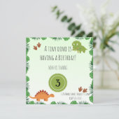 Dinosaur Invitation pour enfants (Debout devant)