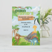 Dinosaur Invitation pour le deuxième anniversaire (Debout devant)