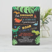 Dinosaur Invitations Anniversaire Roar Dinosaur (Debout devant)