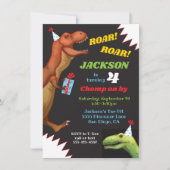 Dinosaur Invitations de fête d'anniversaire (Devant)