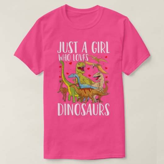 Dinosaur is gewoon een meisje dat van Dinosauriërs T-shirt (Design voorkant)