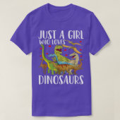 Dinosaur is gewoon een meisje dat van Dinosauriërs T-shirt (Design voorkant)