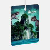 Dinosaur Island Metalen Ornament (Voorkant Rechts)