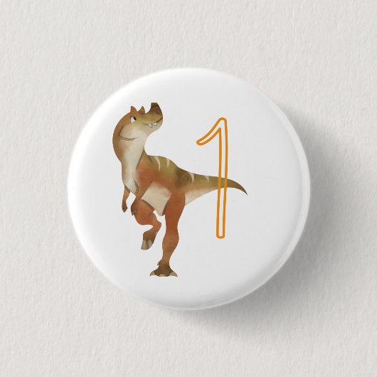 Dinosaur-jarige Ronde Button 3,2 Cm (Voorkant)