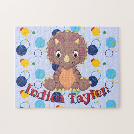 Dinosaur Jigzaag Puzzle Kinder Name Learning Game Legpuzzel (Horizontaal)