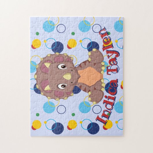 Dinosaur Jigzaag Puzzle Kinder Name Learning Game Legpuzzel (Verticaal)