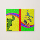 Dinosaur Jigzaag Puzzle Legpuzzel (Horizontaal)