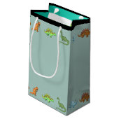 Dinosaur Joyeux Anniversaire Sac Personnalisé (Dos Angle)