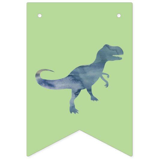 Dinosaur Joyeux Anniversaire Trex Bunting drapeaux (Premier drapeau)
