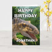 Dinosaur Jurassic Roar Kaart (Gele Bloem)