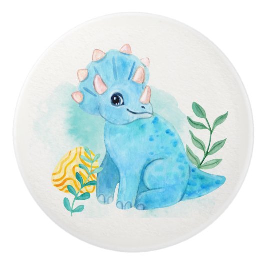 Dinosaur Keramische Knop (Voorkant)