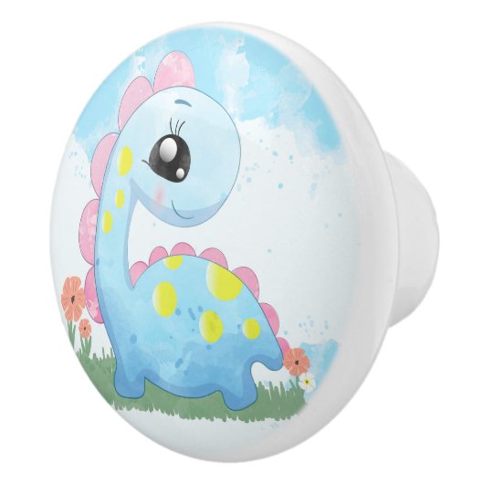 Dinosaur keramische knop (Rechts)