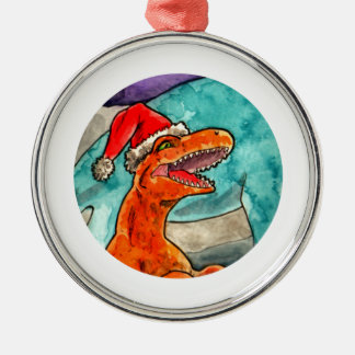Dinosaur KerstBauble Metalen Ornament