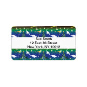 Dinosaur-kerstboom Etiket (Voorkant)