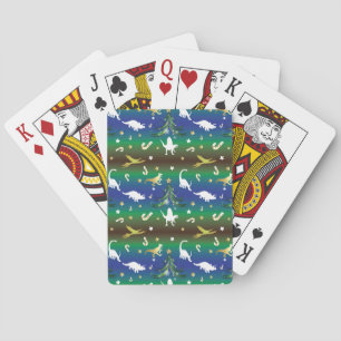 Dinosaur-kerstboom Pokerkaarten