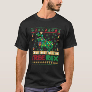 Dinosaur kerstboom Rex Mannen boys Kinder Ugly Xma T-shirt