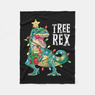 Dinosaur kerstboom Rex Pajamas Mannen jongens kers Fleece Deken