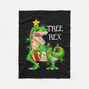 Dinosaur kerstboom Rex Pajamas Mannen jongens kers Fleece Deken