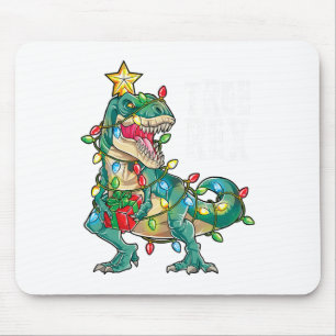 Dinosaur kerstboom Rex Pajamas Mannen jongens kers Muismat