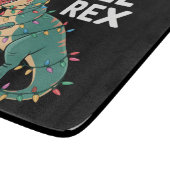 Dinosaur-kerstboom Rex Pajamas Xmas lights Snijplank (Hoek)