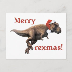 Dinosaur-kerstBriefkaart Feestdagenkaart