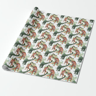 Dinosaur-kerstinpakpapier Cadeaupapier