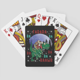 Dinosaur kerstkerstkerstkerstman pokerkaarten