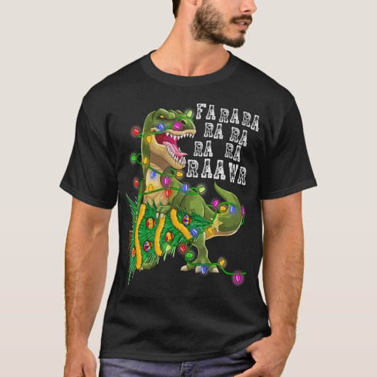 Dinosaur Kerstmis Fa Ra Rawr Tree Rex Boys Xmas G T-shirt (Voorkant)