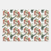Dinosaur Kerstmis Inpakpapier Vel (Voorkant)