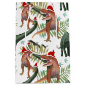 Dinosaur Kerstmis Medium Cadeauzakje (Voorkant)