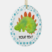 Dinosaur-kerstornament Gift Keramisch Ornament (Rechts)