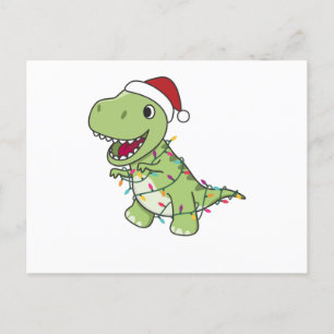 Dinosaur Kerstwinter T-Rex Dino Briefkaart