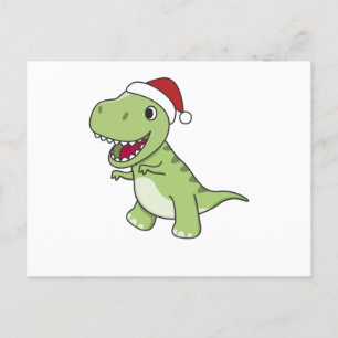 Dinosaur Kerstwinter T-Rex Dino Briefkaart