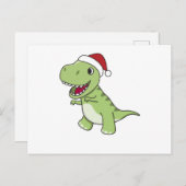 Dinosaur Kerstwinter T-Rex Dino Briefkaart (Voorkant / Achterkant)