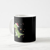 Dinosaur Kerstwinter T-Rex Dino Coffee M Koffiemok (Voorkant links)