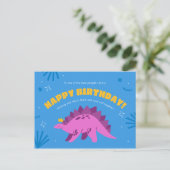 Dinosaur Kiddie Birthday Briefkaart (Staand voorkant)