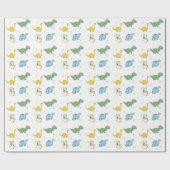 Dinosaur Kids Birthday Cadeaupapier (Vlak)