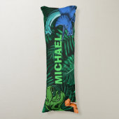 Dinosaur Kinder Dino Jurassic Trex Boy Personalize Lichaamskussen (Voorkant Verticaal)